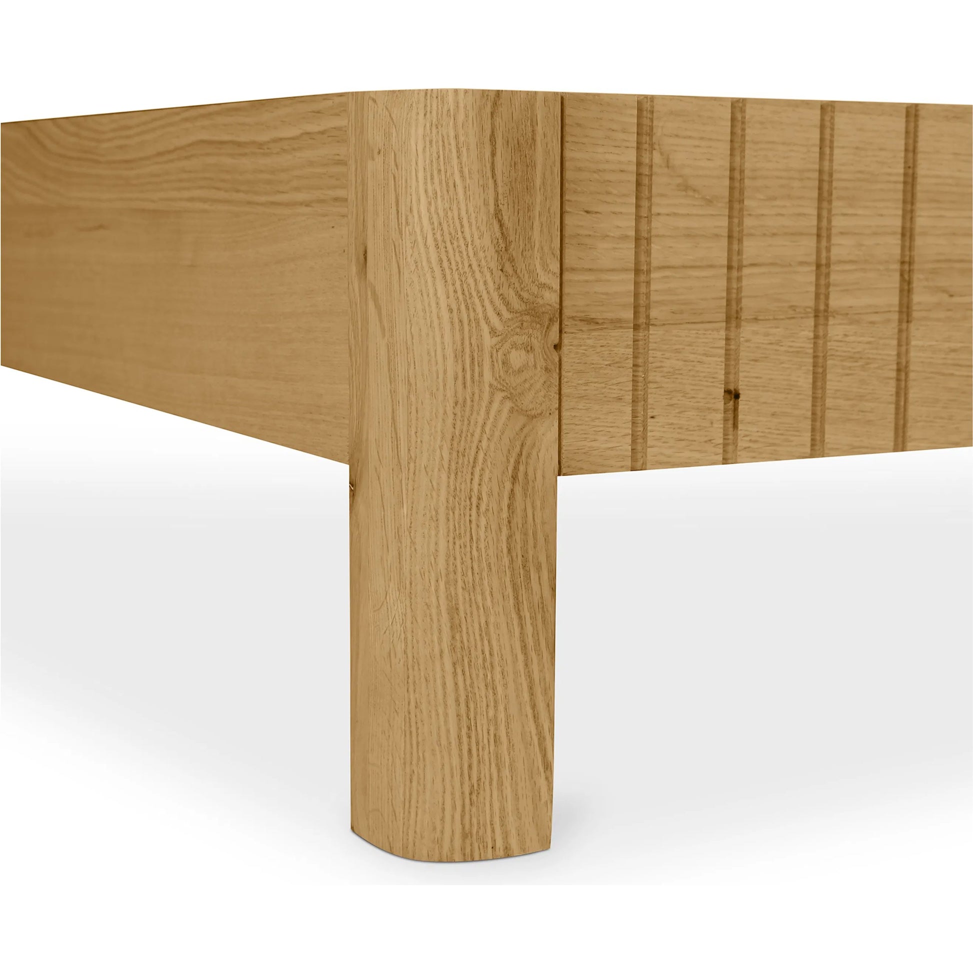 Povera Bed by Moe's Home Collection in natural. Made from solid oak, acacia wood slats in a transitional style.