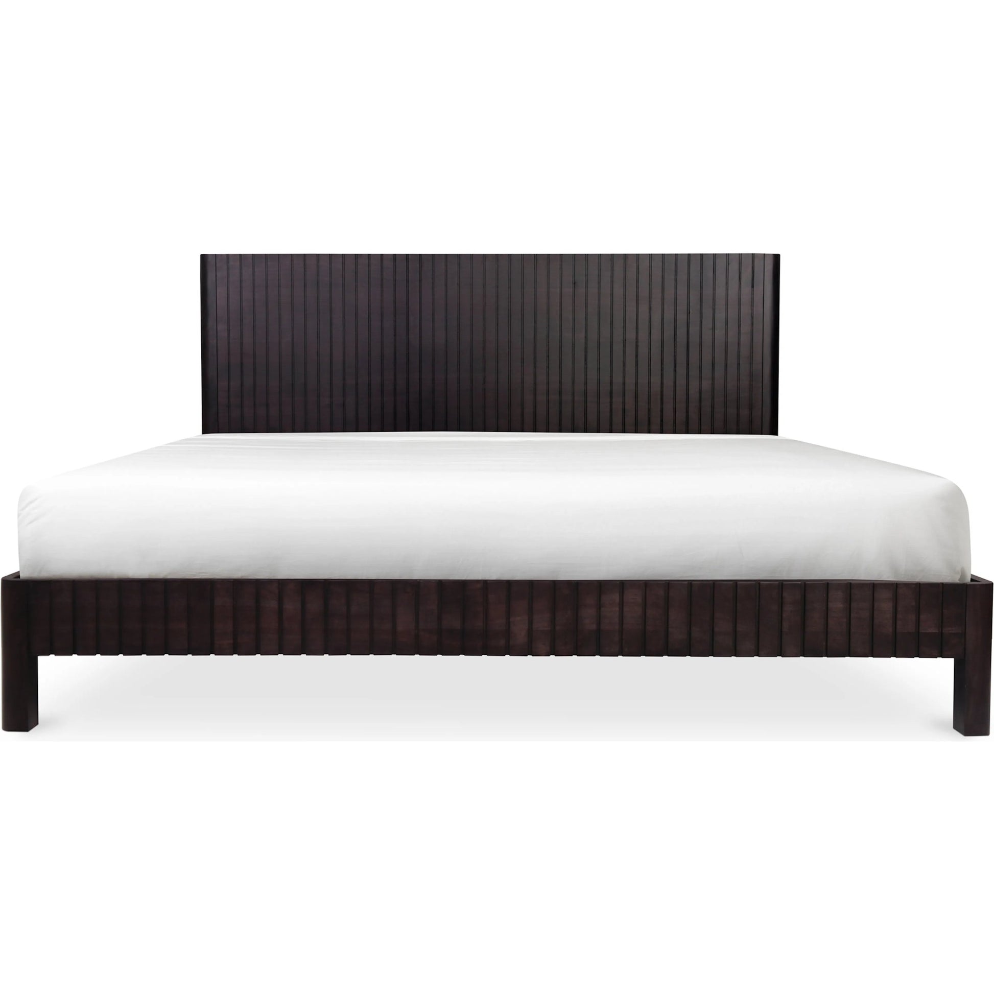 Povera Bed by Moe's Home Collection in natural. Made from solid oak, acacia wood slats in a transitional style.
