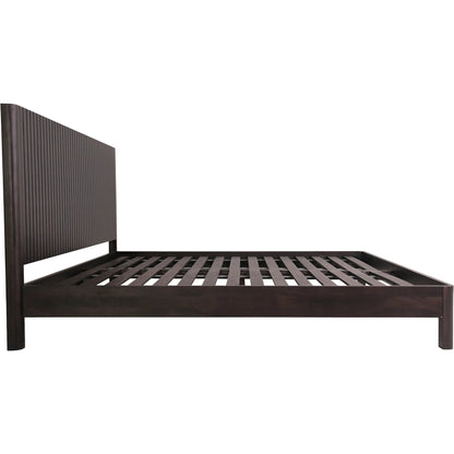 Povera Bed by Moe's Home Collection in natural. Made from solid oak, acacia wood slats in a transitional style.