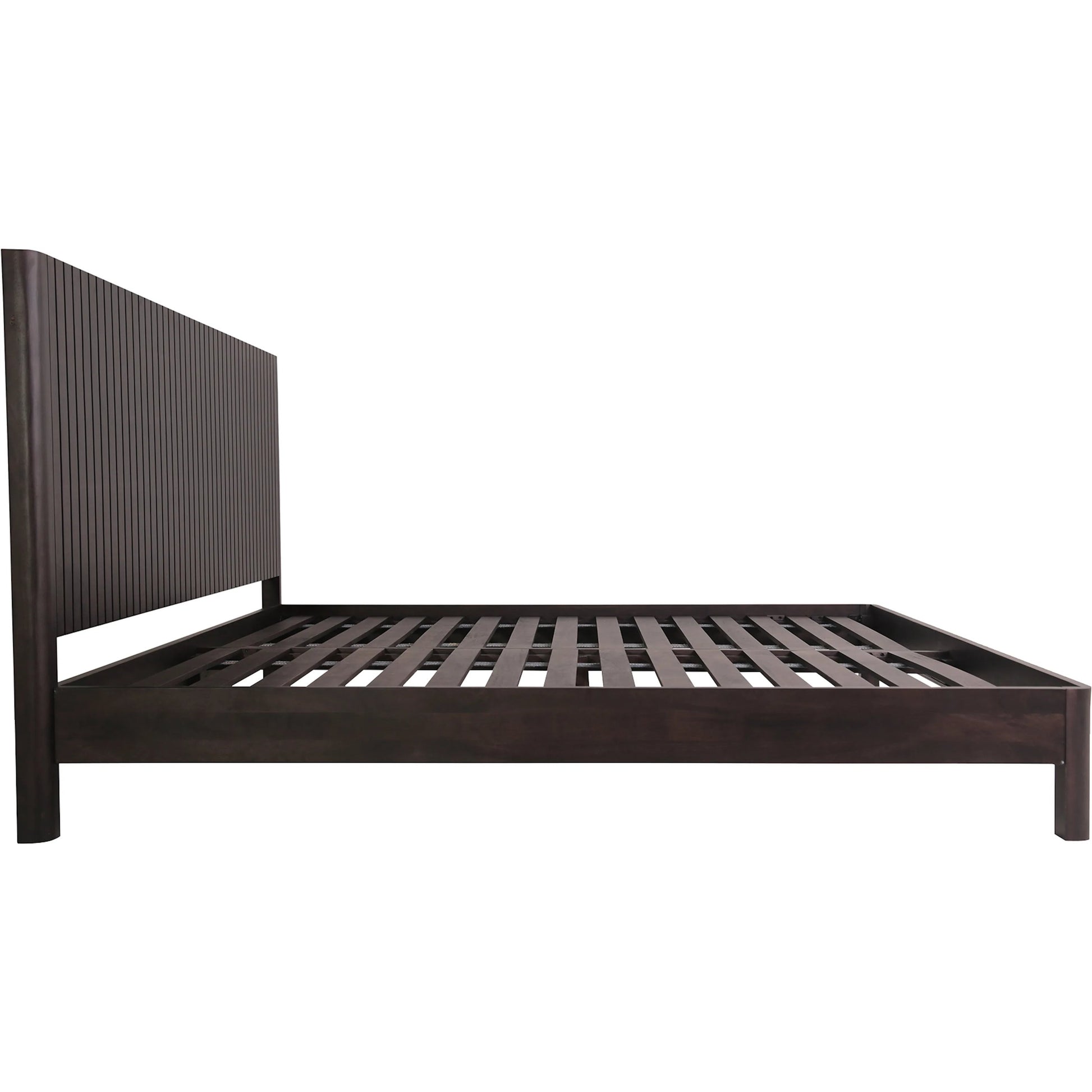 Povera Bed by Moe's Home Collection in natural. Made from solid oak, acacia wood slats in a transitional style.