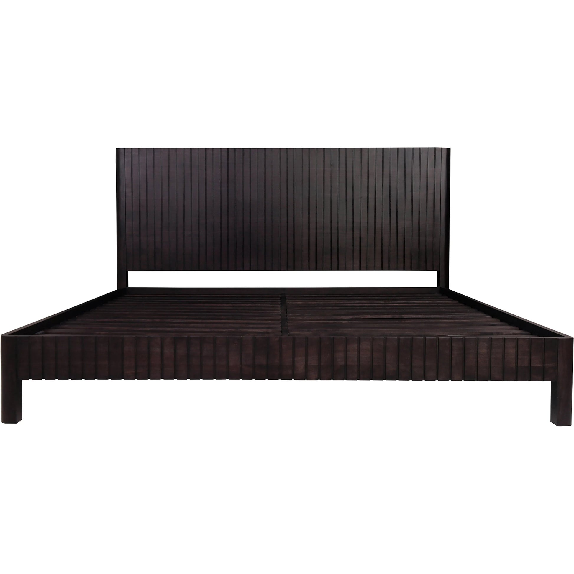 Povera Bed by Moe's Home Collection in natural. Made from solid oak, acacia wood slats in a transitional style.