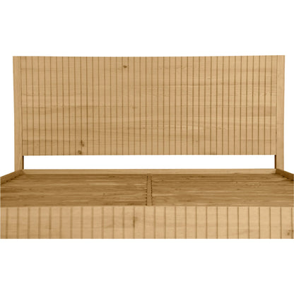 Povera Bed by Moe's Home Collection in natural. Made from solid oak, acacia wood slats in a transitional style.