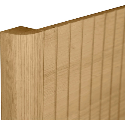 Povera Bed by Moe's Home Collection in natural. Made from solid oak, acacia wood slats in a transitional style.