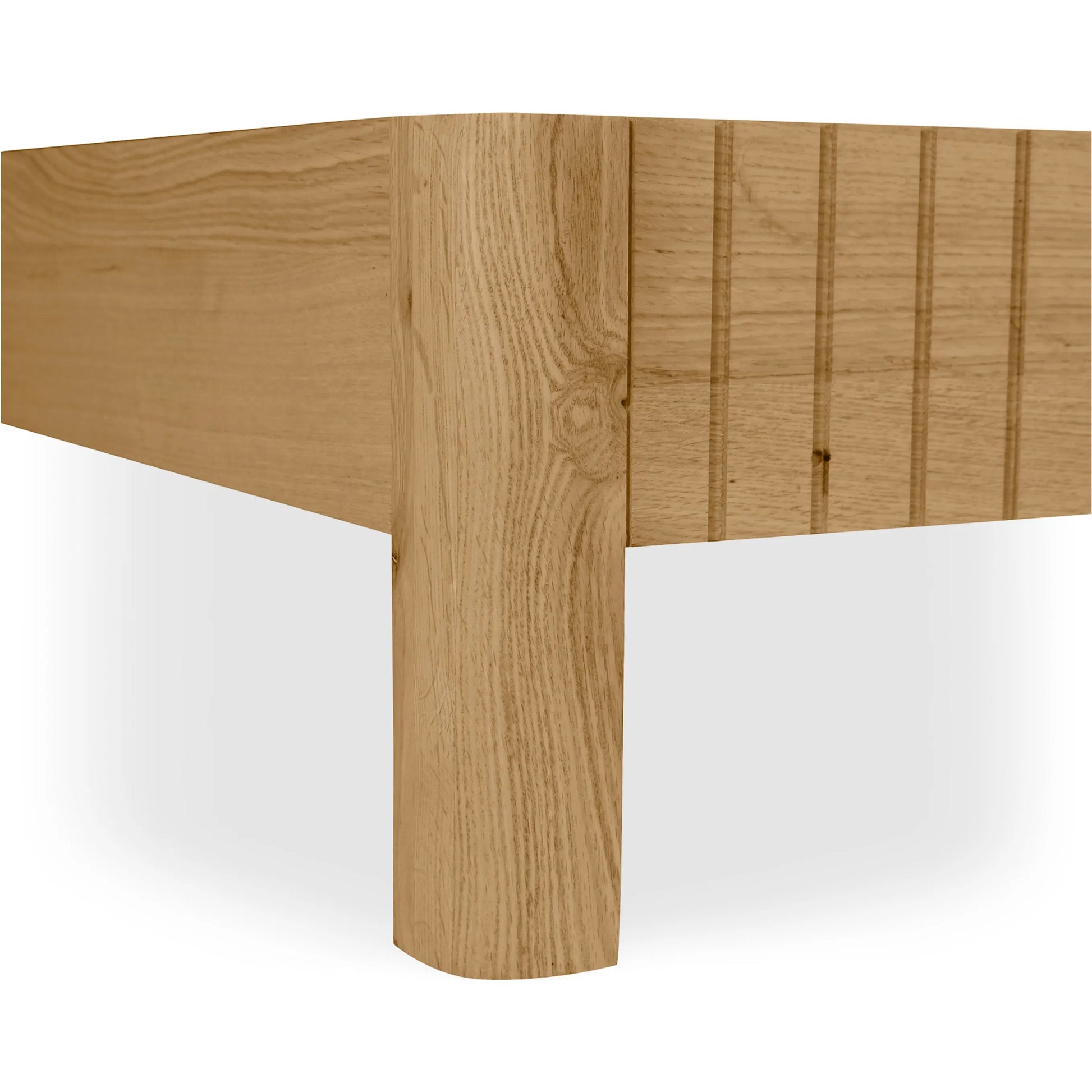 Povera Bed by Moe's Home Collection in natural. Made from solid oak, acacia wood slats in a transitional style.