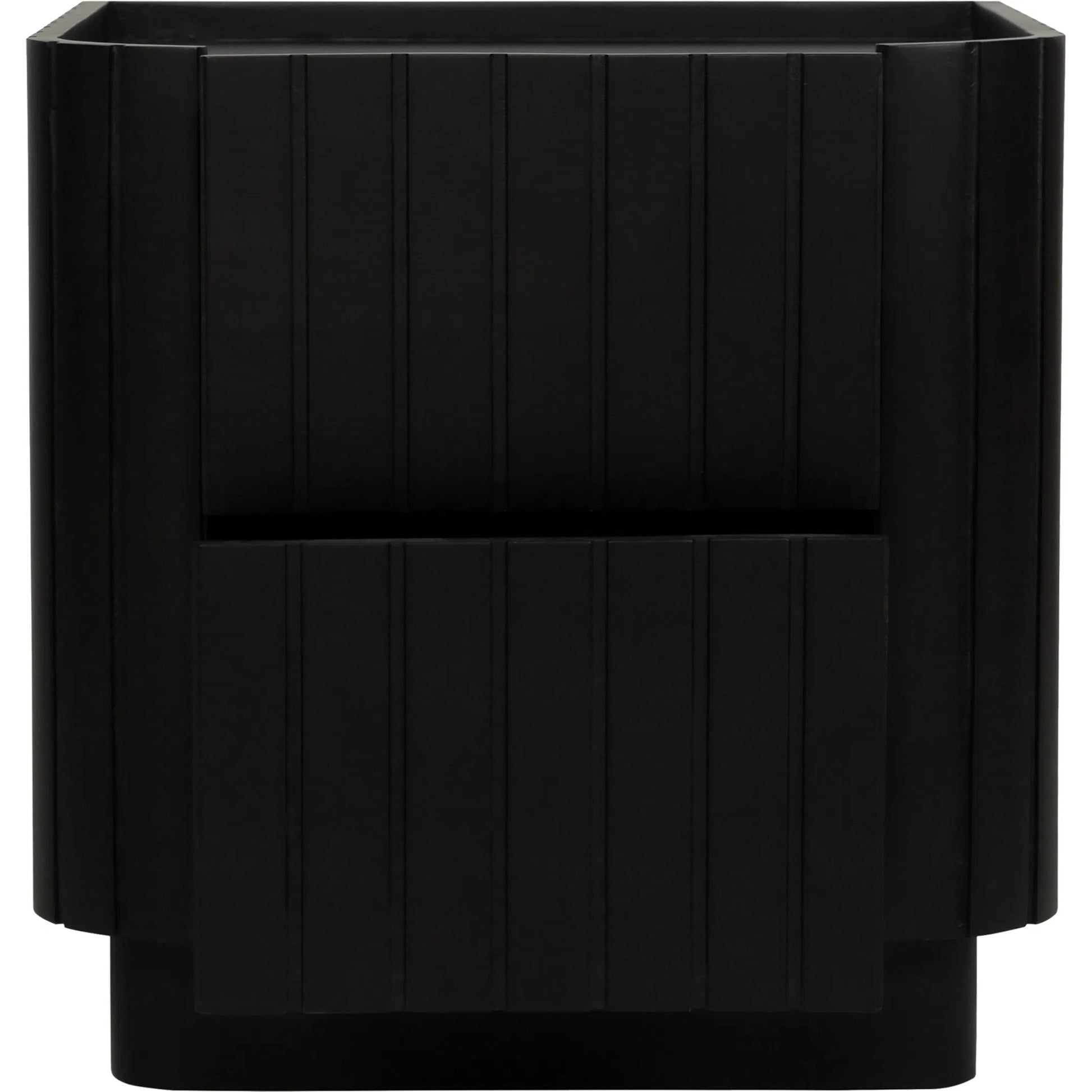 Povera Nightstand by Moe's Home Collection in black. Made from solid acacia wood, mdf back, drawer base in a modern style.
