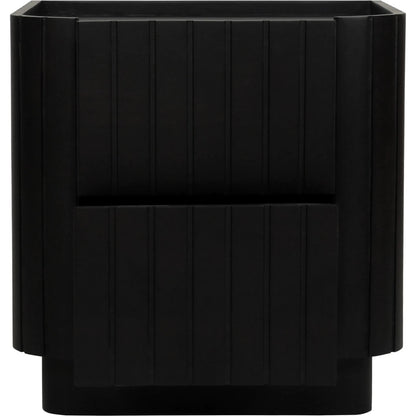 Povera Nightstand by Moe's Home Collection in black. Made from solid acacia wood, mdf back, drawer base in a modern style.