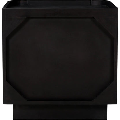 Povera Nightstand by Moe's Home Collection in black. Made from solid acacia wood, mdf back, drawer base in a modern style.