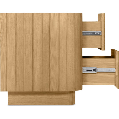 Povera Nightstand by Moe's Home Collection in black. Made from solid acacia wood, mdf back, drawer base in a modern style.