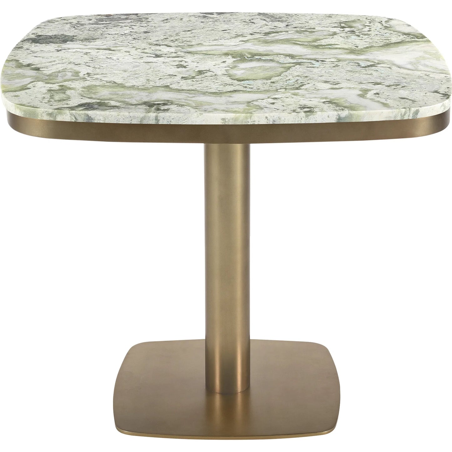 004 SI-2253635 | Additional Silo | Celeste Cafe Table by Moe's Home Collection in natural, antique brass. Made from marble top, antiqued, brass iron base, mdf underneath marble for top support in a modern style.
