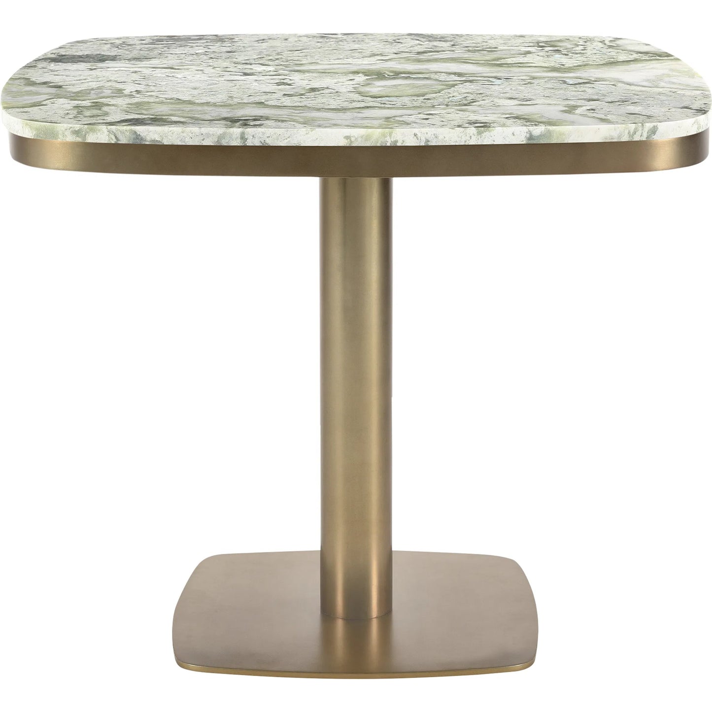 002 SI-2253635 | Additional Silo | Celeste Cafe Table by Moe's Home Collection in natural, antique brass. Made from marble top, antiqued, brass iron base, mdf underneath marble for top support in a modern style.