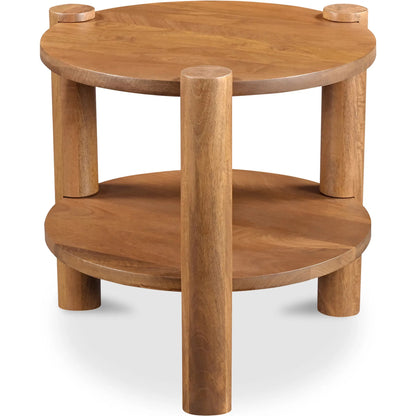 Olsen Accent Table by Moe's Home Collection in rustic farmhouse. Made from solid mango wood in a transitional style.