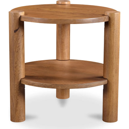 Olsen Accent Table by Moe's Home Collection in rustic farmhouse. Made from solid mango wood in a transitional style.