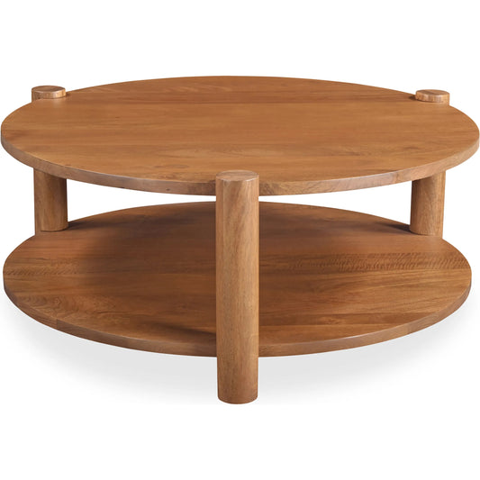 Olsen Coffee Table by Moe's Home Collection in rustic farmhouse. Made from solid mango wood in a unique style.