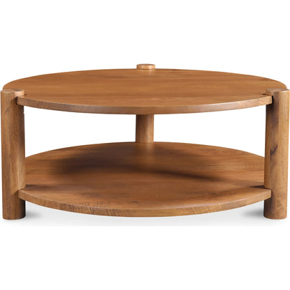 Olsen Coffee Table by Moe's Home Collection in rustic farmhouse. Made from solid mango wood in a transitional style.