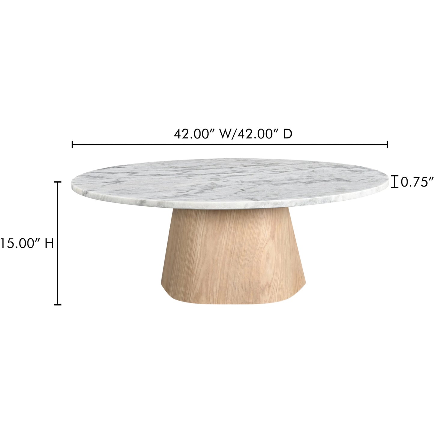 006 SI-2253720 | Additional Silo | Evelyn Coffee Table by Moe's Home Collection in natural. Made from raj grey marble top, oak veneer over plywood, mdf, mix wood for base structure in a transitional style.