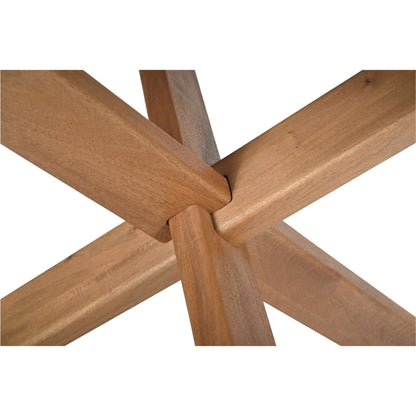 Wesley Dining Table by Moe's Home Collection in vintage brown. Made from mango wood, iron in a transitional style.