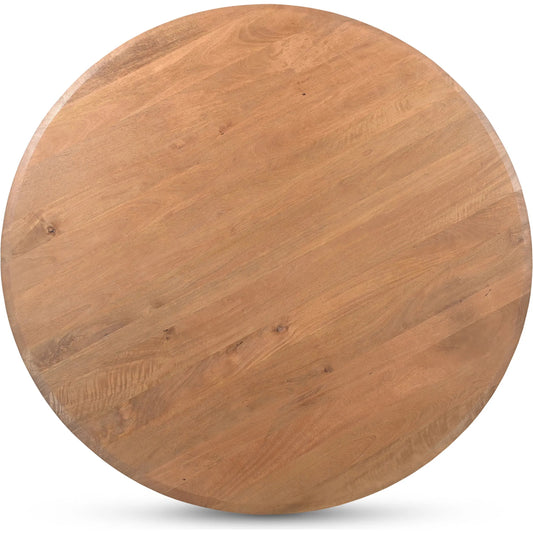 Wesley Dining Table by Moe's Home Collection in vintage brown. Made from mango wood, iron in a transitional style.