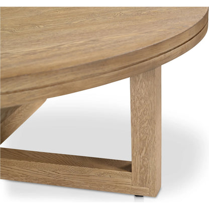 Joel Coffee Table by Moe's Home Collection in natural and natural. Made from oak wood, iron in a traditional style.