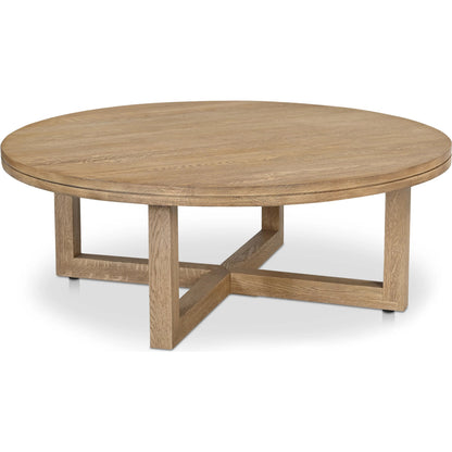 Joel Coffee Table by Moe's Home Collection in natural and natural. Made from oak wood, iron in a traditional style.