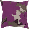 Magenta, Eggplant, Beige, Gray / Down Feather / 18" x 18"