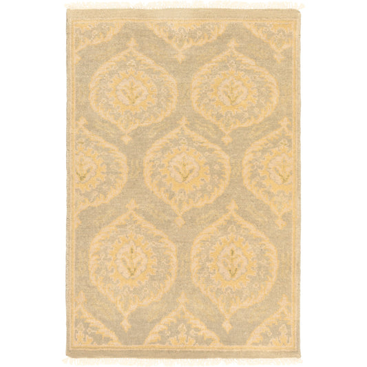 JDE-3001 Rug by Surya in light olive, taupe, olive, mustard. Made from 100% handspun wool in a unique style.