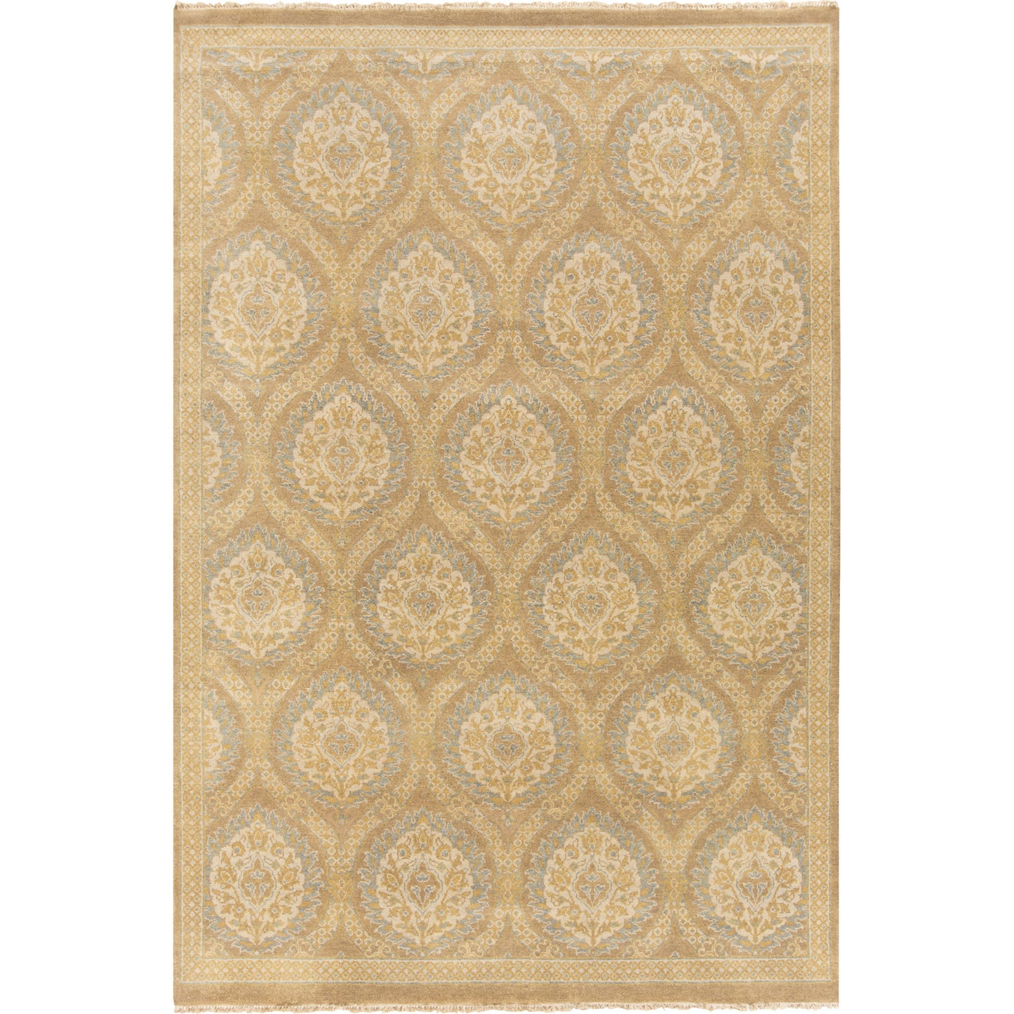 000 51225-20881,51225-20882,51225-20883 | Primary Silo | Jade JDE-3003 Rug by Surya in tan, wheat, beige, pale blue, ice blue. Made from 100% handspun wool in a unique style.