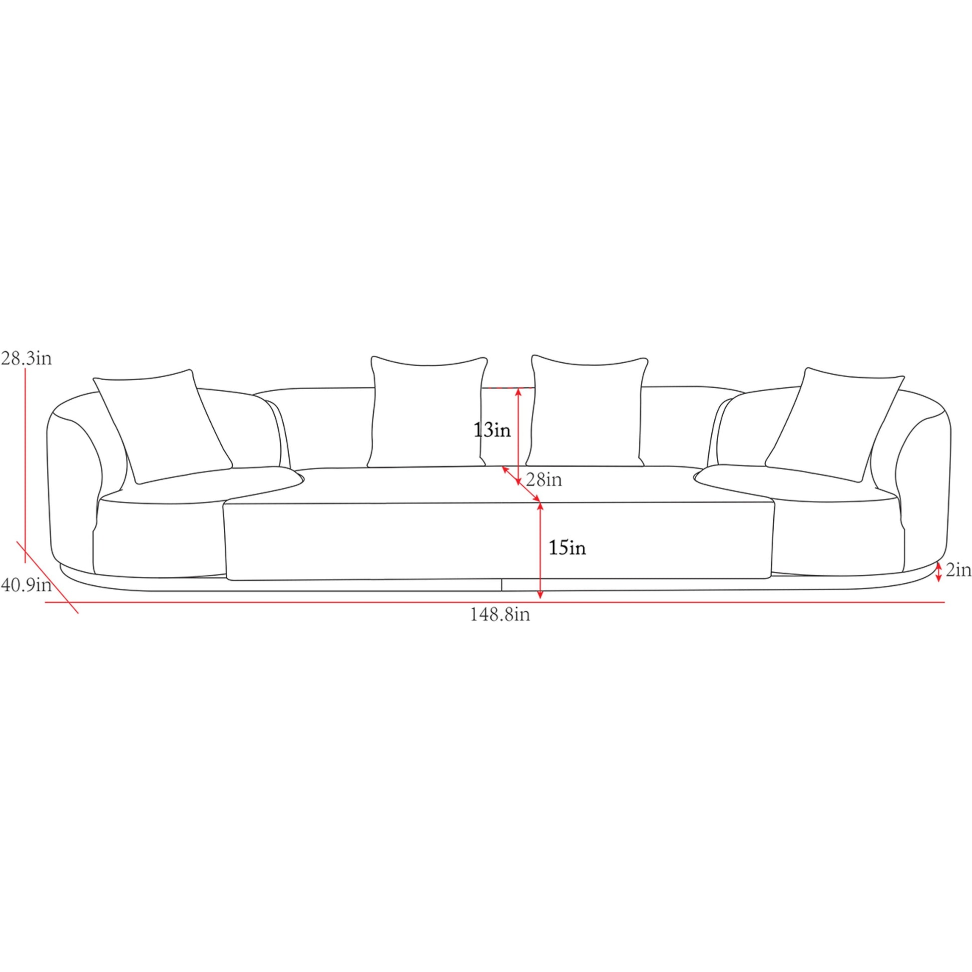 Cielo 4 Piece Living Room Set by Pasargad Home in warm grey. Made from polyester fabric in a modern style.