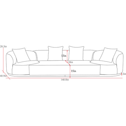 Cielo 4 Piece Living Room Set by Pasargad Home in warm grey. Made from polyester fabric in a modern style.