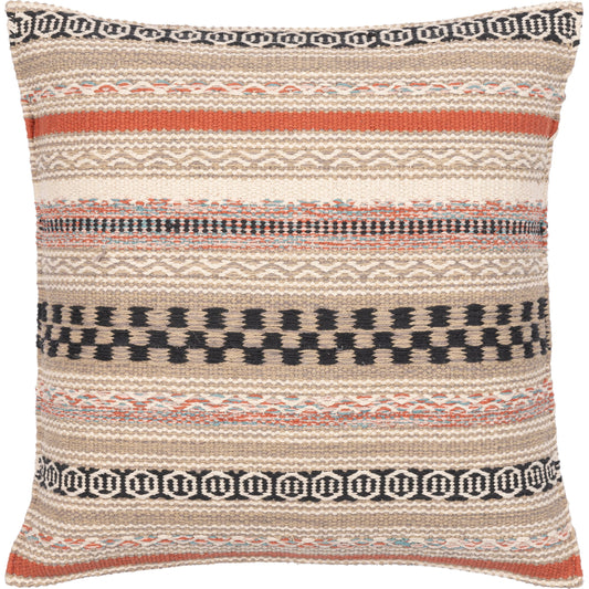 Jaden Pillow - 13453 by Surya in brick red, light beige. Made from 100% cotton in a eclectic & global style.