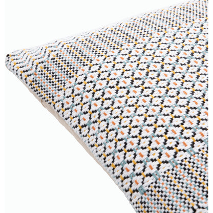 Jaden Pillow - 33058 by Surya in ink blue, white, sky blue, mustard, camel. Made from 100% cotton in a eclectic & global style.