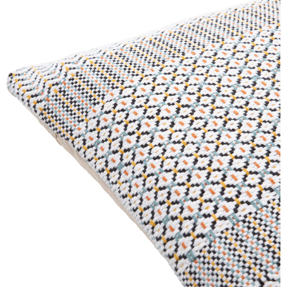 Jaden Pillow - 33058 by Surya in ink blue, white, sky blue, mustard, camel. Made from 100% cotton in a eclectic & global style.