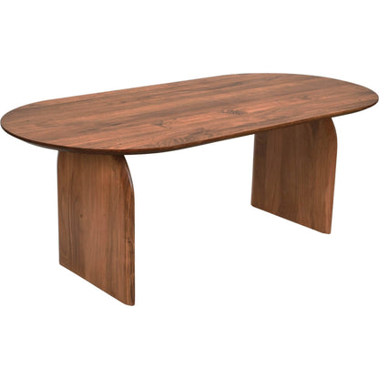Domingo Dining Table by LH Imports in pecan. Made from unique in a transitional style.