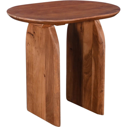 Domingo Side Table by LH Imports in pecan. Made from unique in a transitional style.