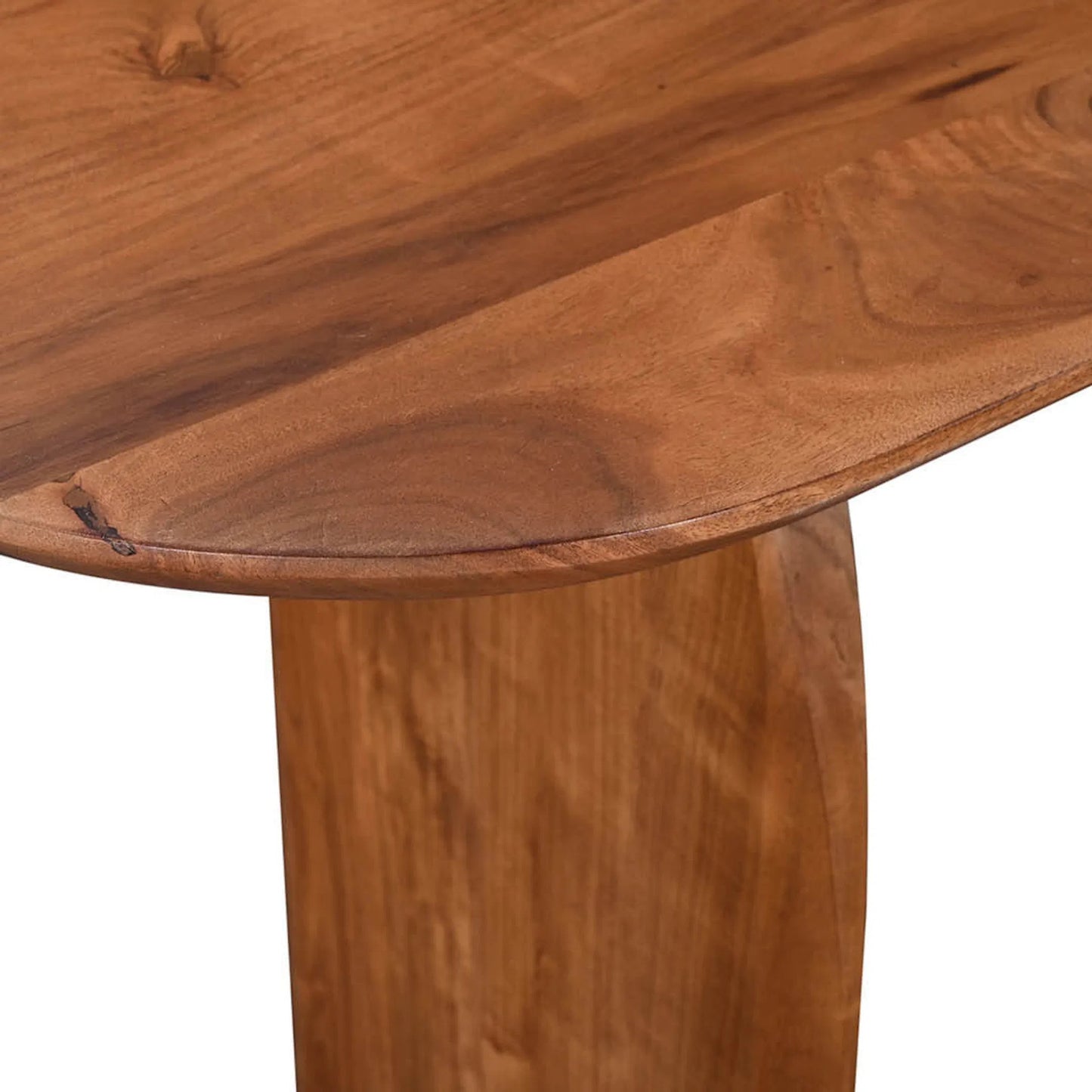 009 SI-2325091 | Closeup | Domingo Console by LH Imports in brown and pecan. Made from solid acacia in a unique style.