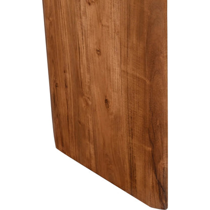 Domingo Console by LH Imports in brown and pecan. Made from solid acacia in a unique style.