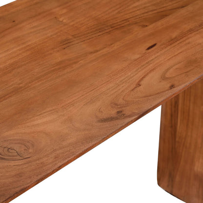 Domingo Console by LH Imports in brown and pecan. Made from solid acacia in a unique style.
