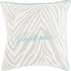 Aqua, Light Gray / Down Feather / 18" x 18"