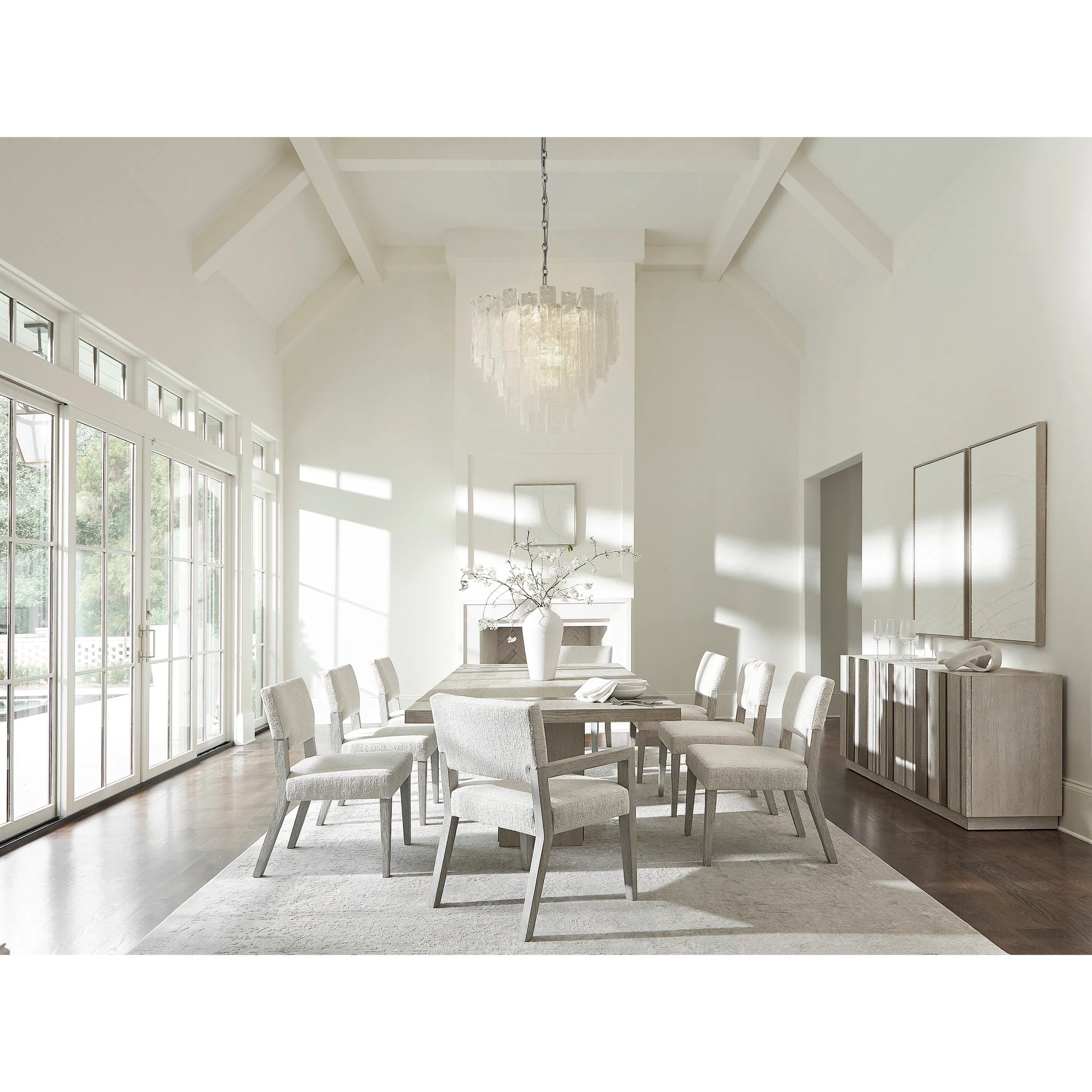 Tempo Rectangle Buffet by Bernhardt in beige. Made from wood, metal in a unique style.