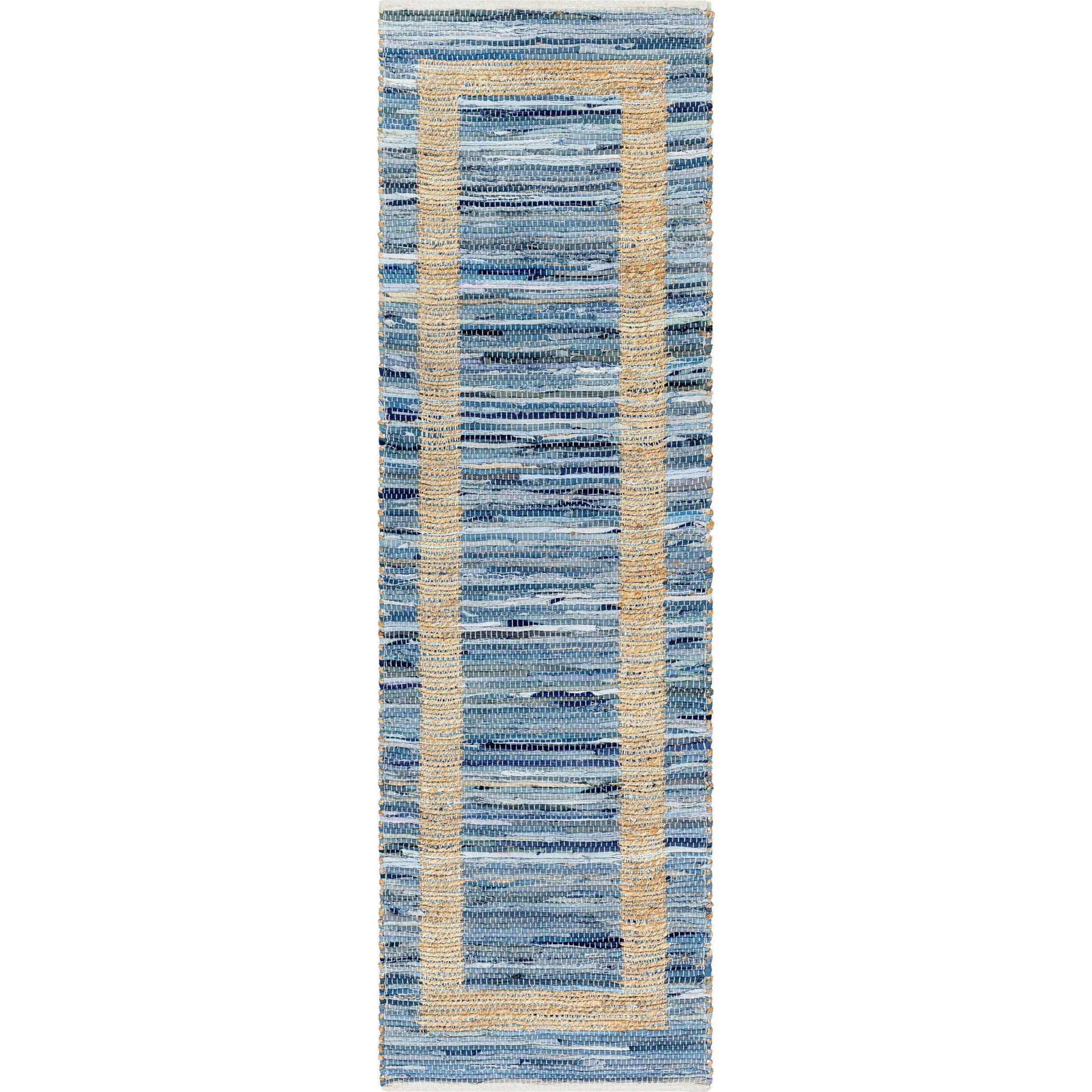 Jean Rug - 32470 by Livabliss. Made from main: 60% recycled fabric, main: 40% jute in a unique style.