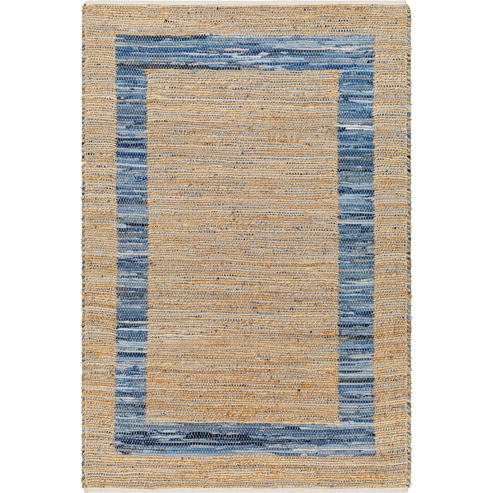 Jean Rug - 32470 by Livabliss. Made from main: 60% recycled fabric, main: 40% jute in a unique style.