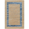 Tan, Beige, Dark Blue, Blue, Light Blue / 2'3" x 3'9"