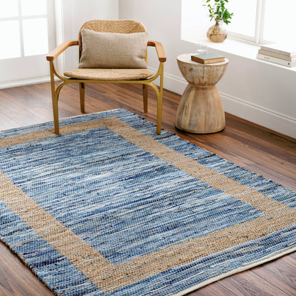 Jean Rug - 32470 by Livabliss. Made from main: 60% recycled fabric, main: 40% jute in a unique style.