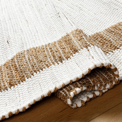 Jean Rug - 32470 by Livabliss. Made from main: 60% recycled fabric, main: 40% jute in a unique style.