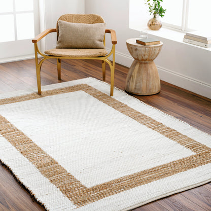 Jean Rug - 32470 by Livabliss. Made from main: 60% recycled fabric, main: 40% jute in a unique style.