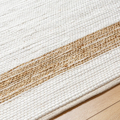 Jean Rug - 32470 by Livabliss. Made from main: 60% recycled fabric, main: 40% jute in a unique style.