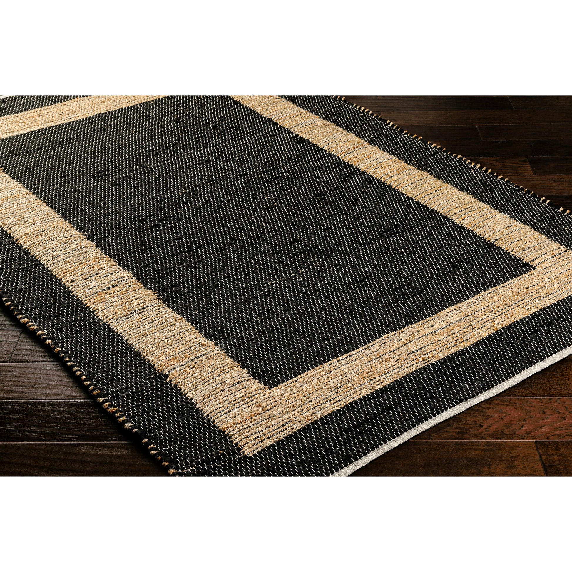 Jean Rug - 32470 by Livabliss. Made from main: 60% recycled fabric, main: 40% jute in a unique style.