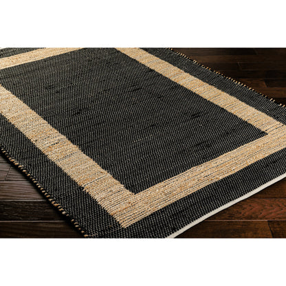 Jean Rug - 32470 by Livabliss. Made from main: 60% recycled fabric, main: 40% jute in a unique style.