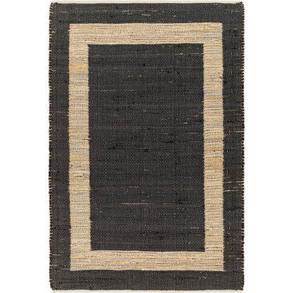 Jean Rug - 32470 by Livabliss. Made from main: 60% recycled fabric, main: 40% jute in a unique style.