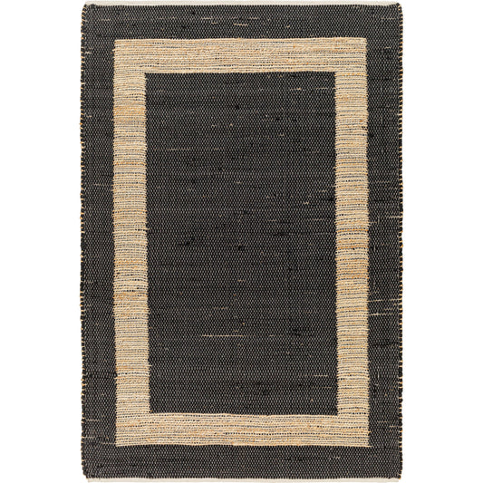 Jean Rug - 32470 by Livabliss. Made from main: 60% recycled fabric, main: 40% jute in a unique style.