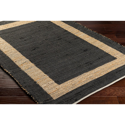 Jean Rug - 32470 by Livabliss. Made from main: 60% recycled fabric, main: 40% jute in a unique style.
